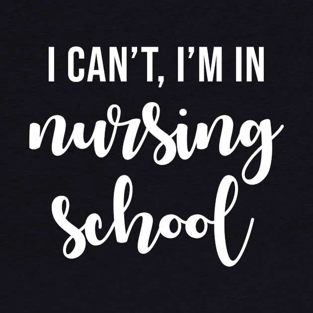 I can't im in nursing school by martinroj